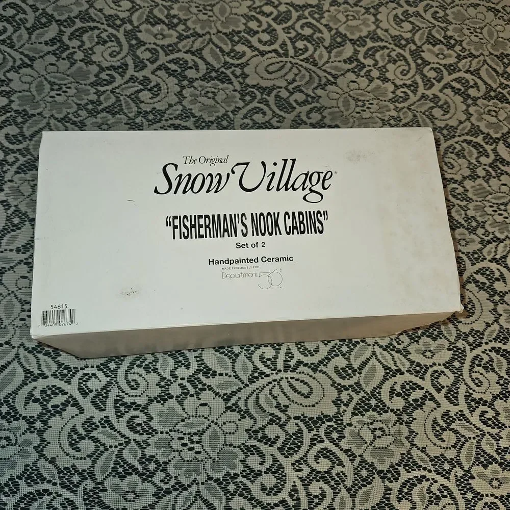 Set of 2 Department 56 Fisherman's Nook Cabin